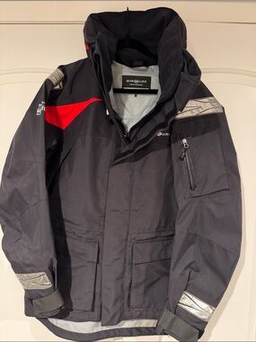Henri Lloyd Black Jacket with Red Accents